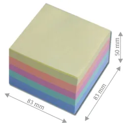 Kostka kolorowa 83x83x50mm, klejona